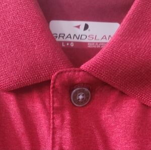 Grand Slam Vibrant Red Polo Shirt Size Large